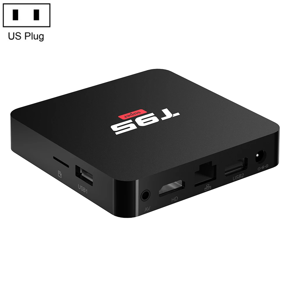 As Shown Android 10,0 ТВ приставка 16GB T95 Супер смарт ТВ приставка Allwinner H3 Четырехъядерный 4K HDR 2,4 GHz Wifi Google плеер T95MAX телеприставка - Цвет: As Shown