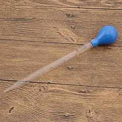 Glass Dropper Pipette with Blue Rubber Head, 5ml/10ml Capacity - 1pcs 10ml