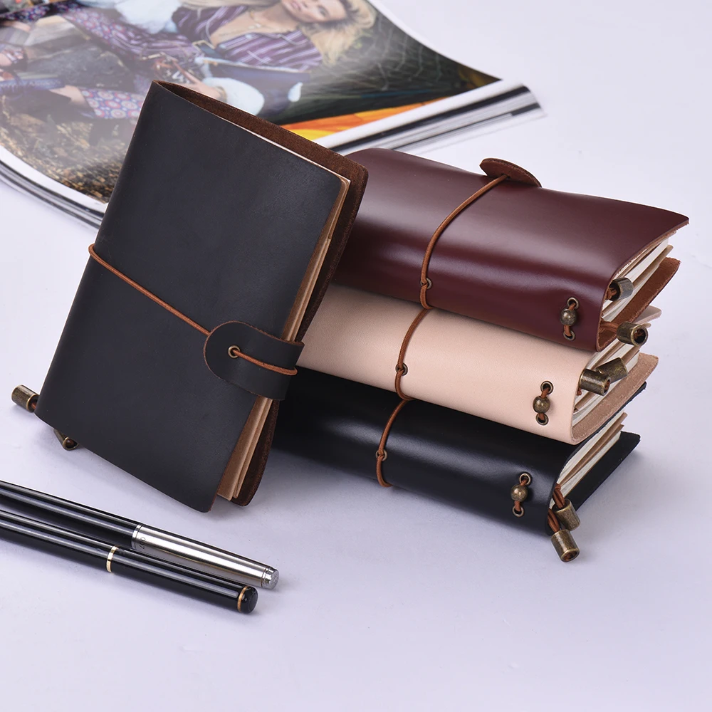 

Diary Journal Notebook Refillable with Elastic Strap Diary Notebook Lined Grid Blank Paper Record Things for Writing Sketching