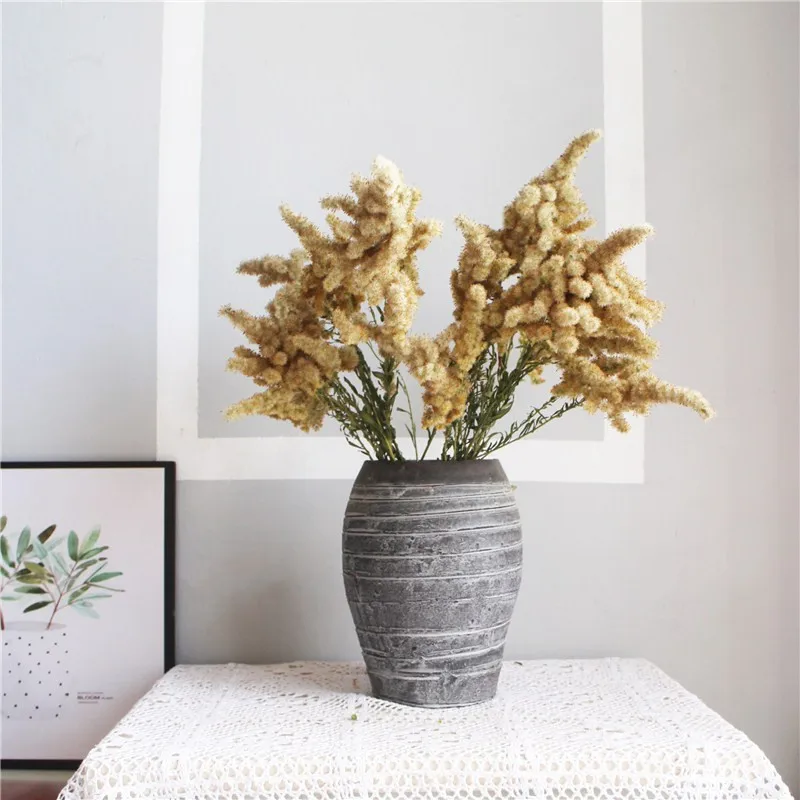 3 шт. сушеные растения Solidago altissima в форме елки, декоративные растения, сушеные цветы, настоящие натуральные Рождественские цветы