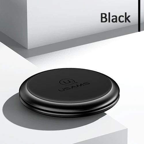 Flat holder Black USAMS Magnetic Car Phone Holder for iPhone Samsung Xiaomi Magnet holder Air Vent Mount Cell Phone holder in car Supports stand - Цвет: Flat holder Black