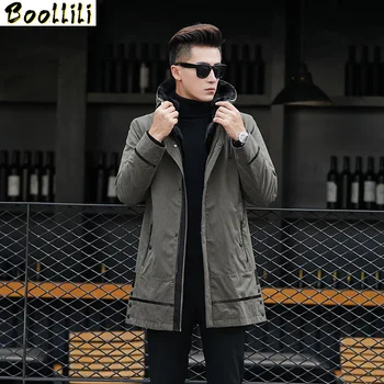 

Boollili Winter Jacket Men Parka Real Fur Coat Men Natural Rabbit Fur Liner Warm Jackets Parkas Hombre