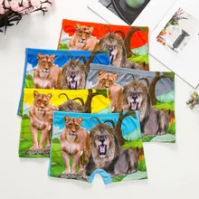 4 шт./лот, боксеры для мальчиков, детские штаны с изображением Льва качественные штаны Catamite, трусы детские трусы-шортики для маленьких мальчиков детские трусы