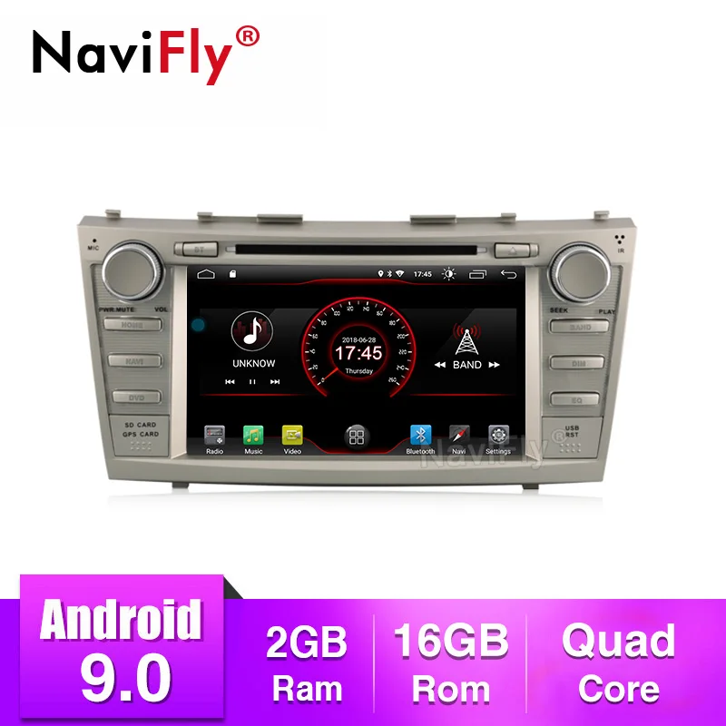 NaviFly Android 9,0 8 дюймов 2Din автомобильный DVD мультимедийный плеер для TOYOTA CAMRY 2007-2011 gps навигация Поддержка wifi 4G BT