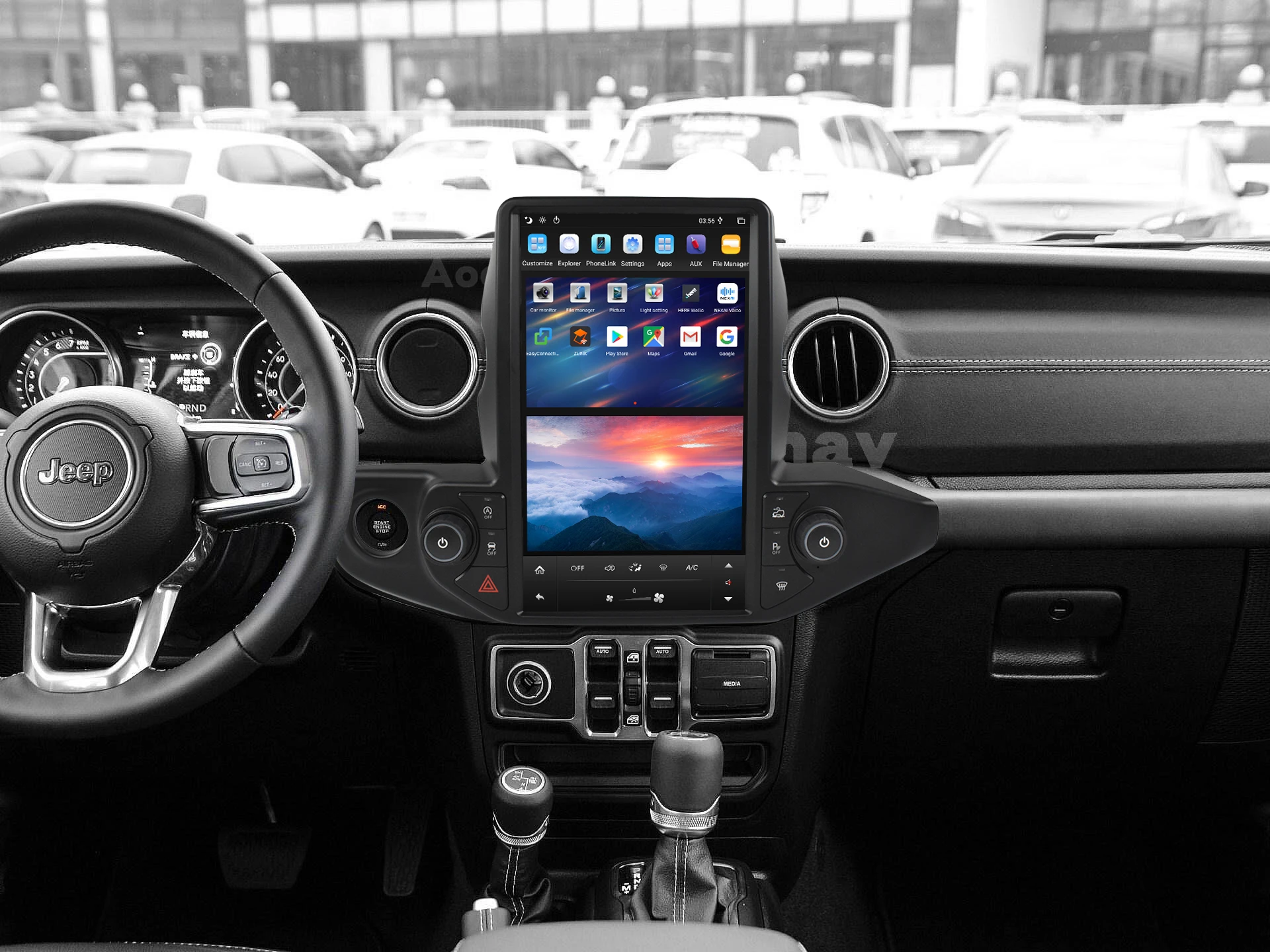 6寸汽车中控改装大屏竖屏导航