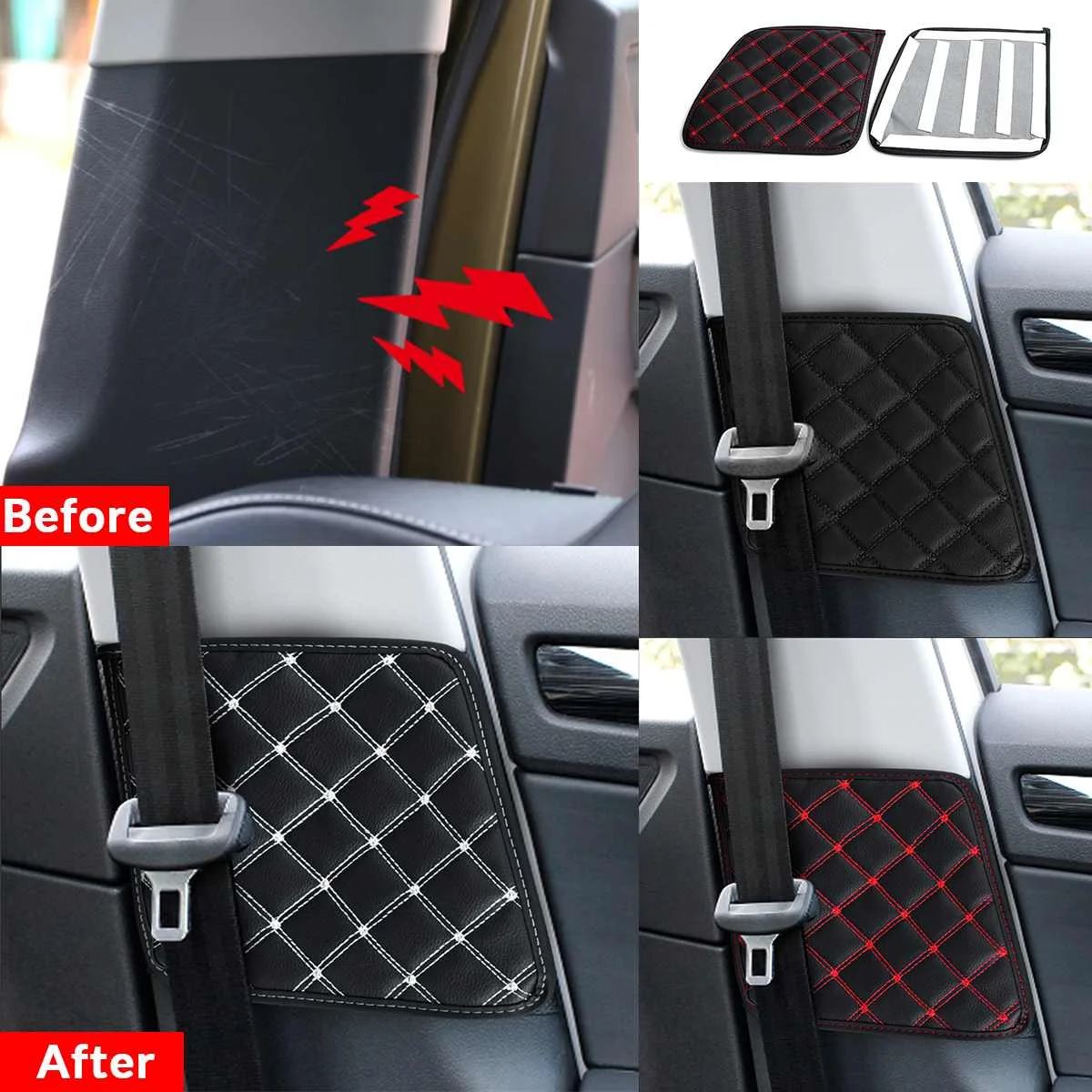 2X Car Seat Safety Belt Protective Pad Crash Mat Cover Car Styling Auto Interior Accessories For Skoda Kodiaq 2017 2018 2X Car Seat Safety Belt Protective Pad Crash Mat Cover Car Styling Auto Interior Accessories For Skoda Kodiaq 2017 2018