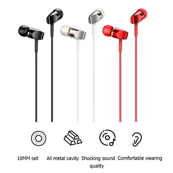 

JOYROOM JR-E209 3.5mm Wired In-ear Headset Bass Stereo Earbuds Earphones for Android Phone Universal