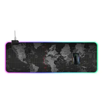 

RGB Large Gaming Mouse Pad World Map Computer Mousepad Gamer Big Led Mouse Mat