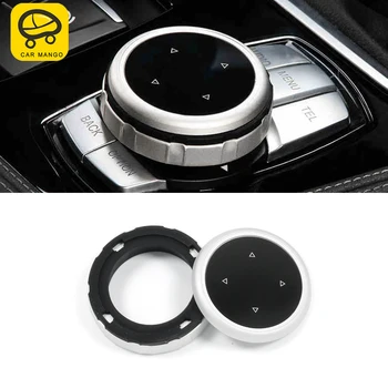 

CARMANGO Car Accessories Central Control Multi Media Knob Cover Button Replacement Sticker for BMW 1 3 5 7 Series X1 X3 X4 X5 X6