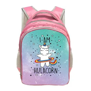 

Hot 13 inch Dabbing Unicorn Backpack School Bags Cute Printed School Back pack for Girls Bookbag Children Gift Customized