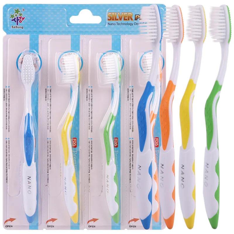 

Si Cheng Good Second Generation Twill Handle 4 Mounted Toothbrush Fashion Anti-slip Thick Handle 4p Family Pack Adult Soft Brist