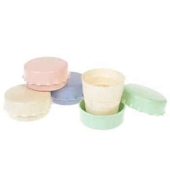 

DHL 200pcs Portable Water Cup Straw Wheat Plastic Telescopic Drinking Collapsible Folding Cup Travelling Drinkware Tools