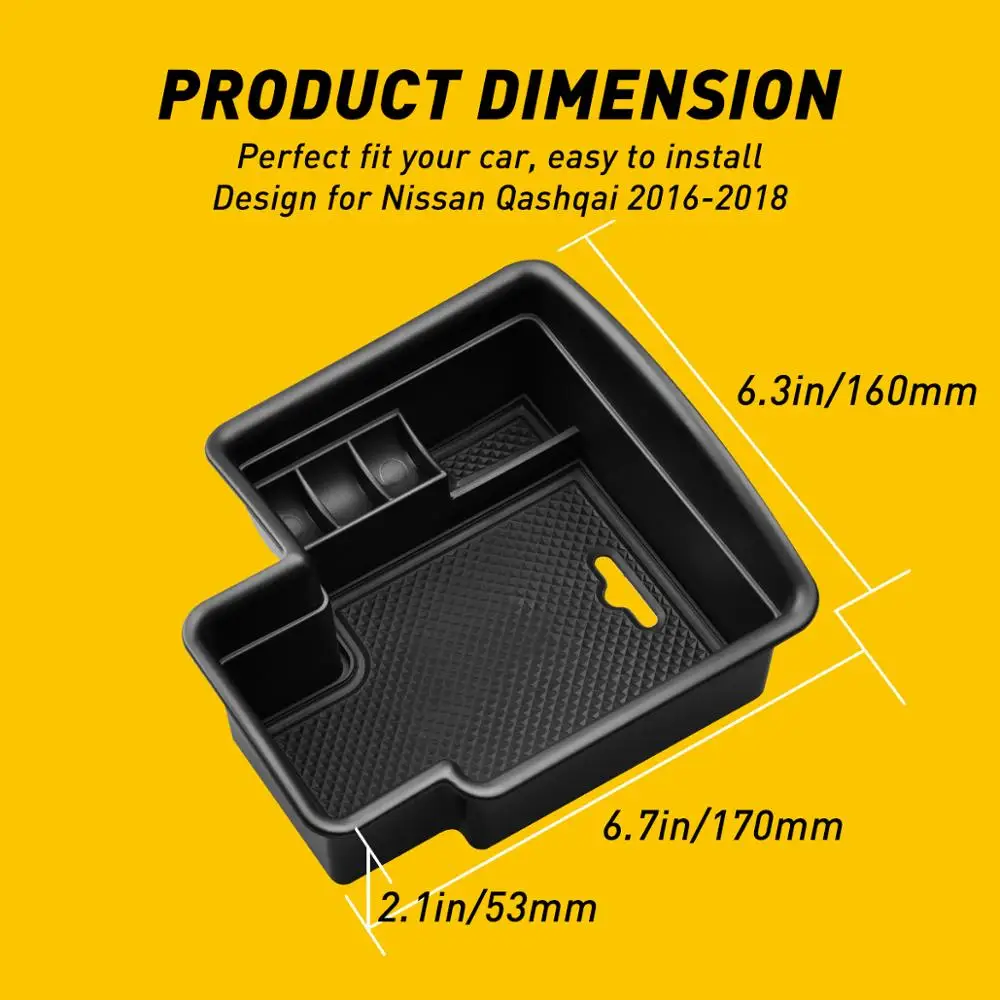 For Nissan Qashqai 2016 2017 2018 Accessories Car Styling Central Armrest Storage Box Auto Container Glove Organizer Case Cover