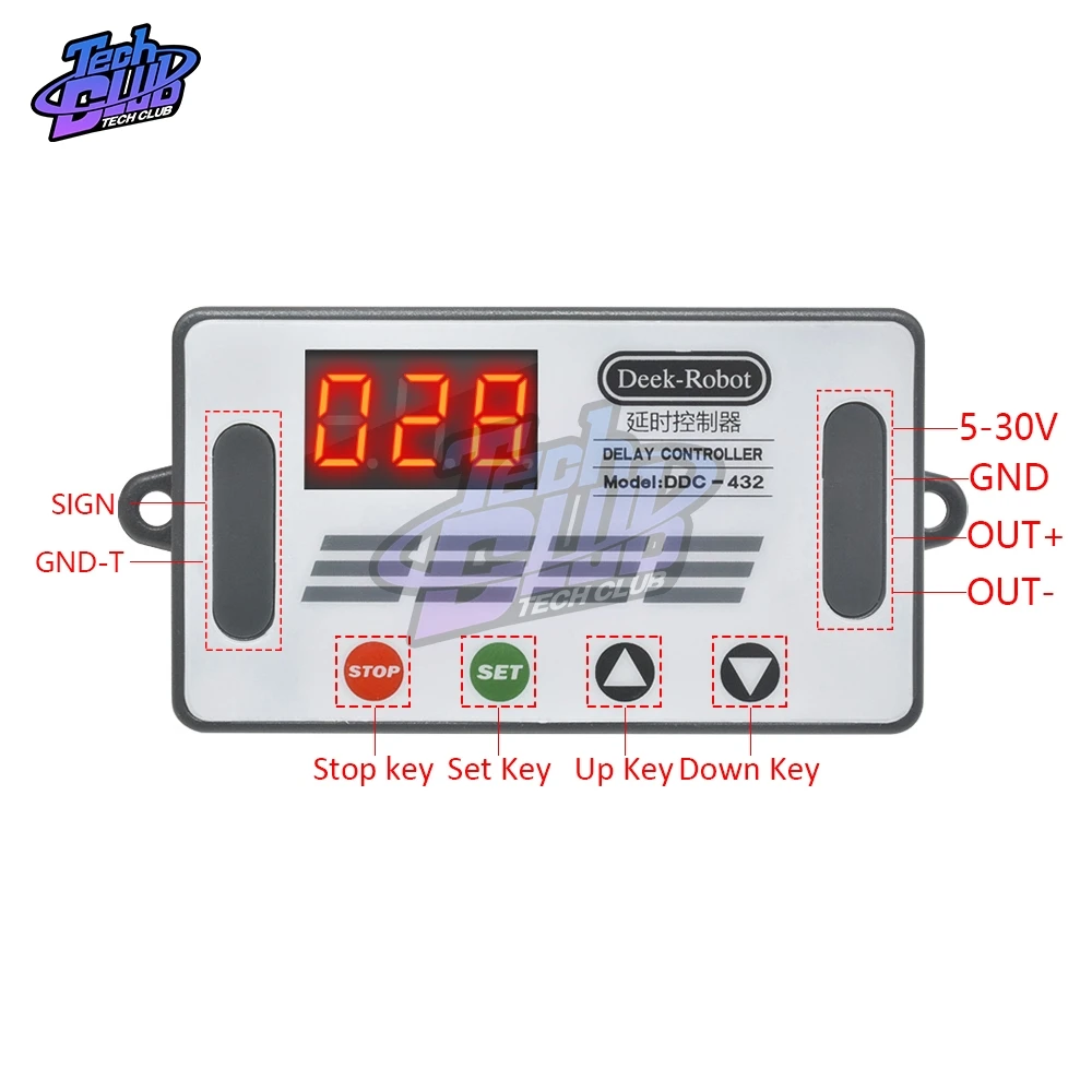 

DC 5V-30V Dual MOS LED Digital Time Delay Relay 12V 24V High level Trigger Cycle Timer Delay Switch Circuit Timing Controller