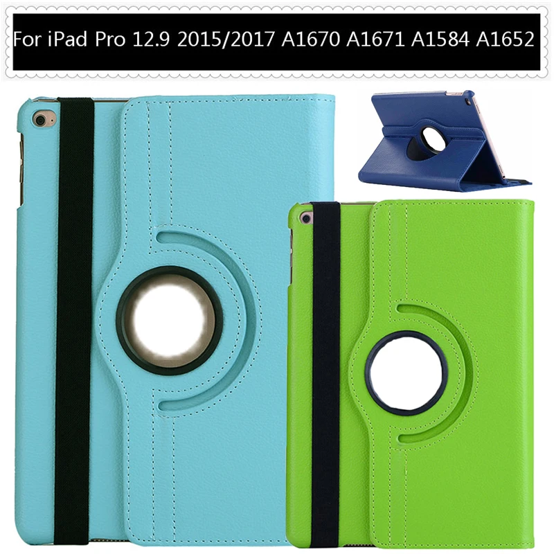 

Smart 360 Rotation Cover Case For IPad Pro 12.9" 2015 2017 A1671 A1584 Protective Case Flexible Auto Wake Up/Sleep Tablet Cover