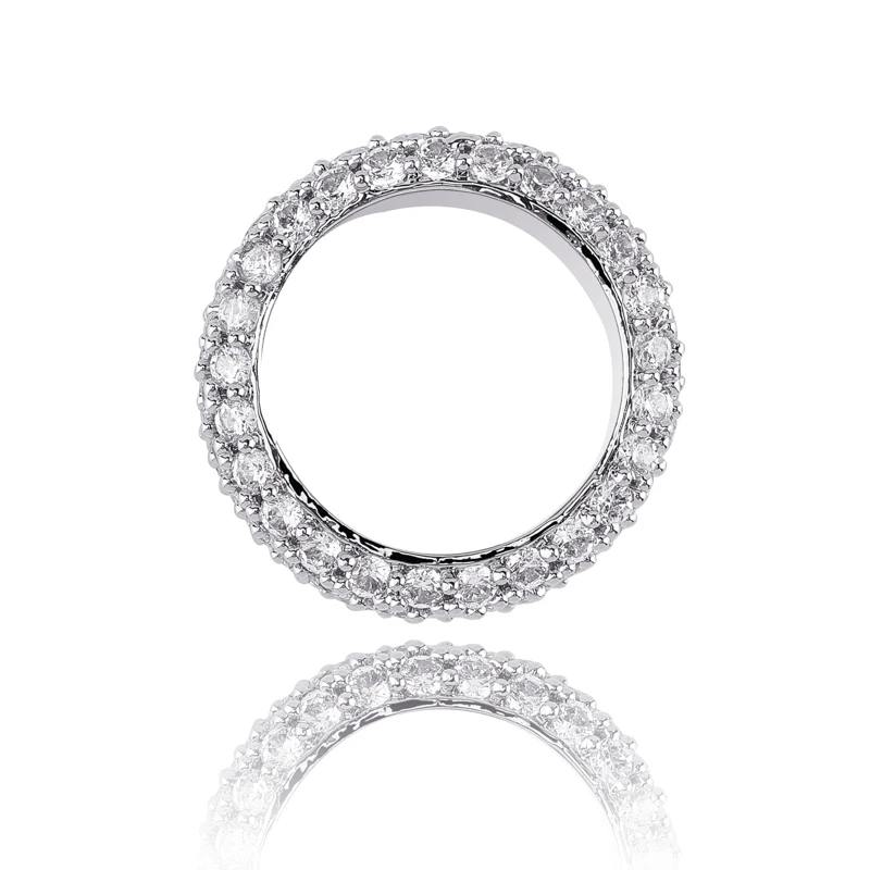TOPGRILLZ 5 рядов Iced Out полный кубический циркон Bling кольца золото цвет серебра талисман мужская хип хоп ювелирные изделия для подарков