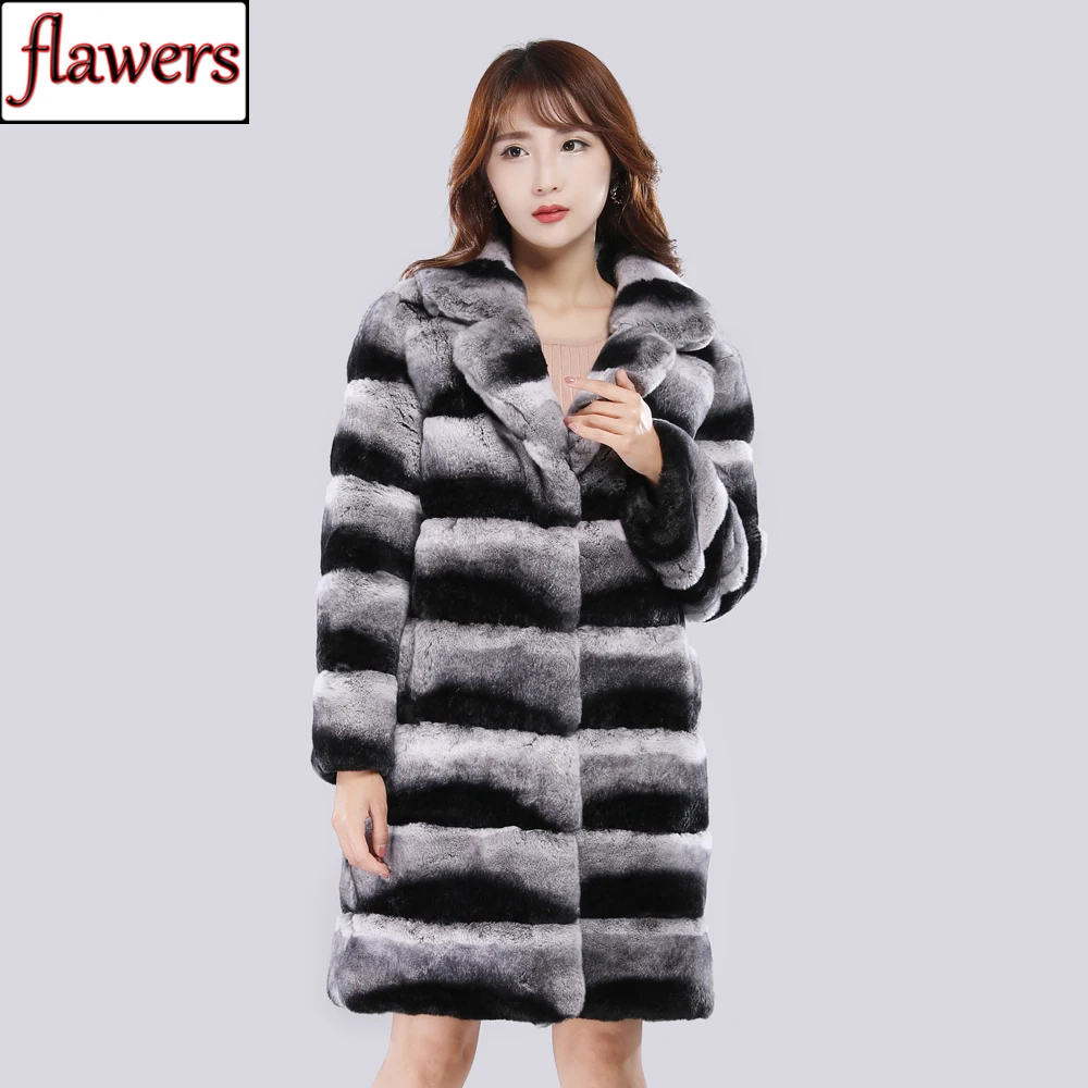 

Winter Hight Quality Women Real Rex Rabbit Fur Coat Natural Soft Long Rex Rabbit Fur Jacket Lady Warm 100% Genuine Fur Outerwear