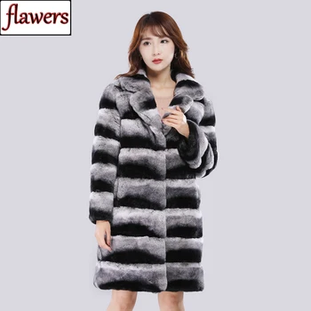 

Winter Hight Quality Women Real Rex Rabbit Fur Coat Natural Soft Long Rex Rabbit Fur Jacket Lady Warm 100% Genuine Fur Outerwear