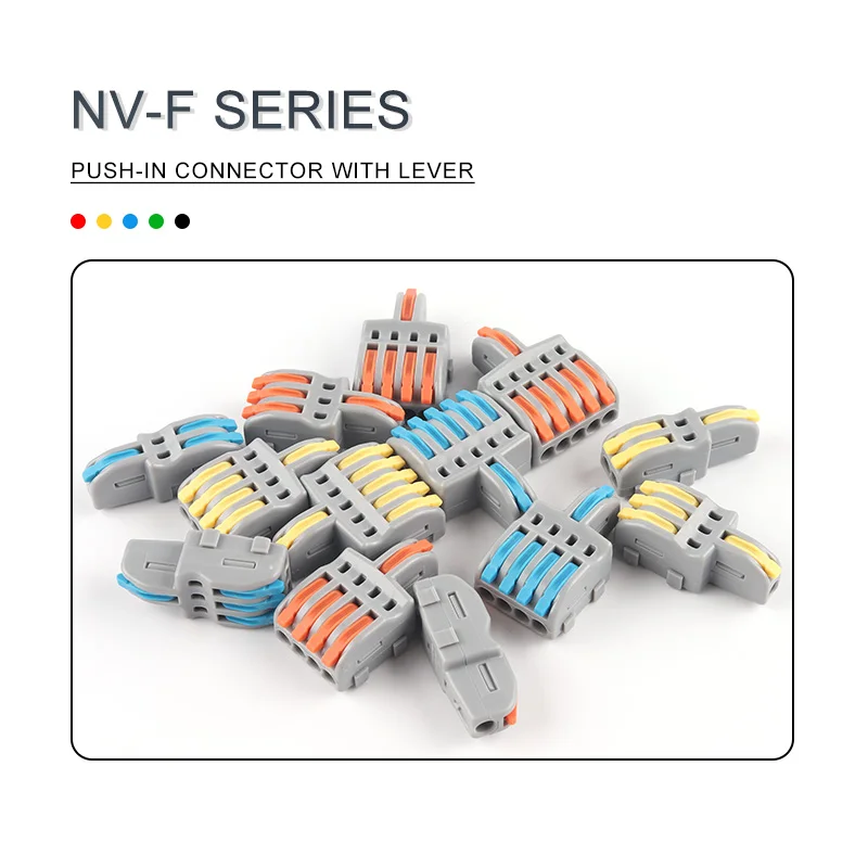 Wire Connector Terminals Wire Connector Electrical Connectors Electrical Connector Cable Connector 5PCS 1 in multiple out Splitter Plug-in Quick Combined Butt Parallel With Lever For Junction Box