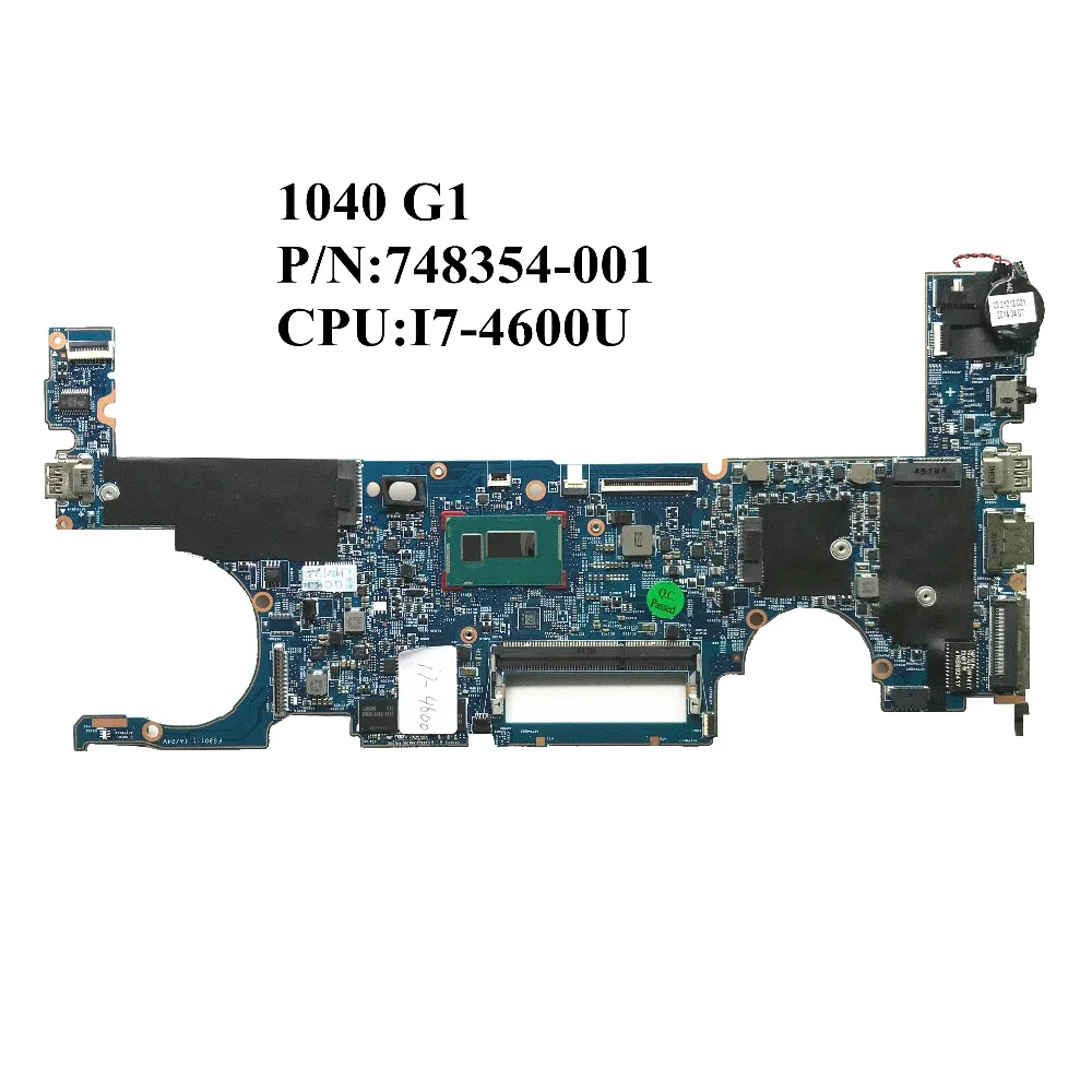 

Excellent 14" For HP Elitebook Folio 1040 G1 Laptop Motherboard I7-4600U GMA HD 4400 DDR3 748354-001 48.4LU01.011