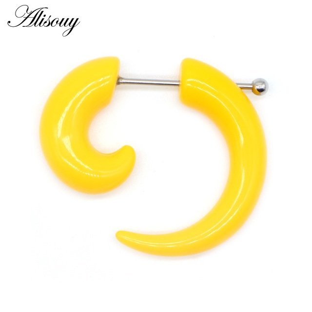 Hot Acrylic Cheater Fake Spiral Ear Taper Stretcher Expanders Gauge Tunnel And Plugs Earlobe Earring Piercing Body Jewelry