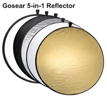 Gosear kit de iluminação de 60cm, equipamento portátil, dobrável, câmera redonda, refletor de disco fotográfico, kit de transporte, fotografia