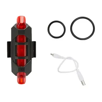 

3 Modes LED Singal Flashlight Rear Tail Light for Bicycle Warning Light Safety Lamp Waterproof USB Rechargeable