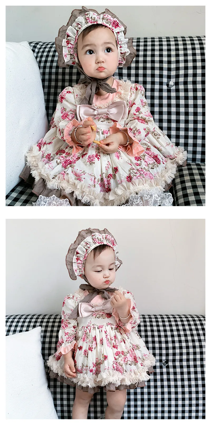 Детские Платья с цветочным рисунком, детские платья принцессы в испанском стиле для девочек, лето, детское платье для крещения на день рождения