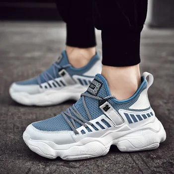 

Streetwear Men Chunky Sneakers Casual Shoes Fashion Lace Up Flats Platform Men Krasovki Thick Bottom Sneakers Tenis Masculino