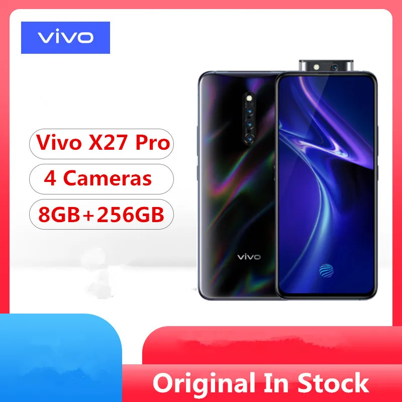 Vivo X27 Pro Смартфон Snapdragon 710 Android 9,0 6," полноэкранный 48,0 Мп+ 13,0 МП+ 22,5 Мп+ 32,0 МП подъемная Камера Вт зарядное устройство