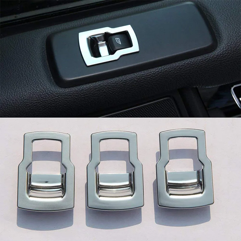 Chrome Car Door Window Switch Lift Button Cover Trim Frame for for Land Rover Discovery 4 LR4 Range Rover Sport L320 Accessories