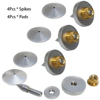 

Base HIFI Pad Stand Feet Turntable Tube DVD Insert Shockproof Amplifier Isolation Spikes Set Brass Speaker Accessories Cone
