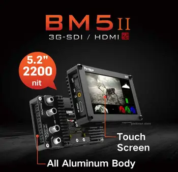 

Portkeys BM5 II 2200nit 3G SDI/HDMI Super Bright Camera Control Touch Screen FHD on camera Monitor
