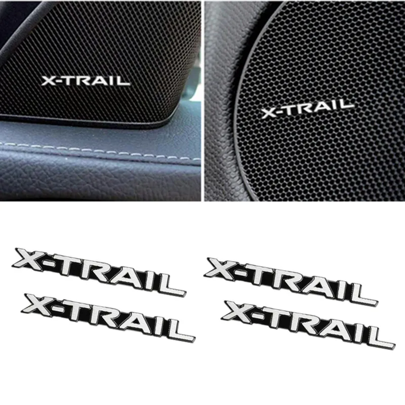 Аксессуары для Nissan X-TRAIL XTRAIL T30 T31 T32 2013-2019 3D Алюминиевые наклейки динамиков
