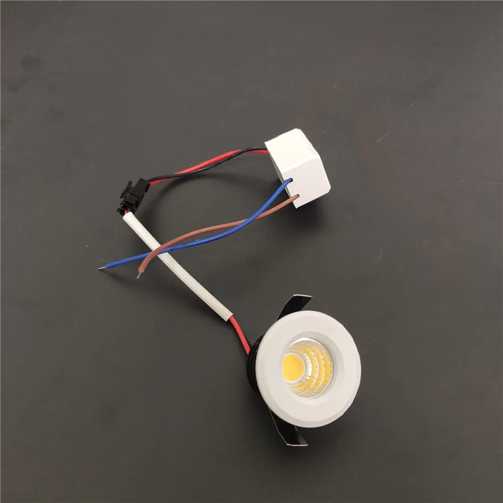 110V 220V 3W Cob LED Spot Light Hole 30mm Dimmable MiNi downlight Cabinet Light Recessed For Gypsophila Jewelry Display led downlight