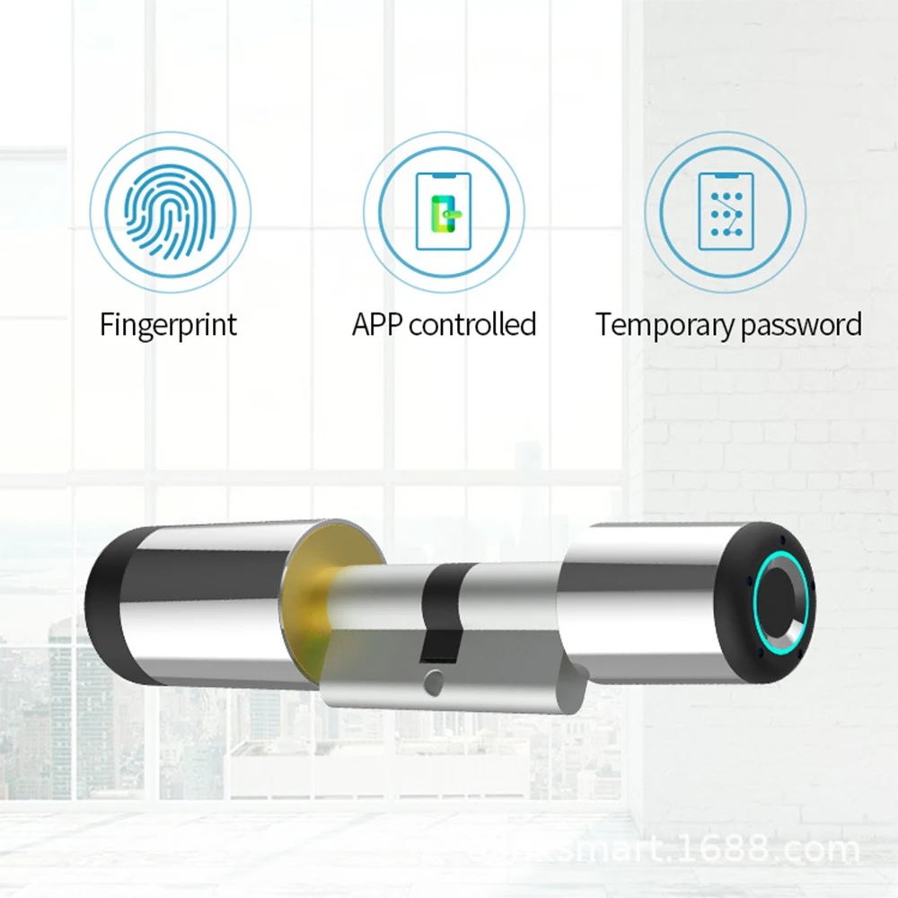 Bluetooth Smart Door Lock Wireless Electronic Cylinder Bluetooth APP Biometric Fingerprinte Smart Lock Smart Home Security Lock