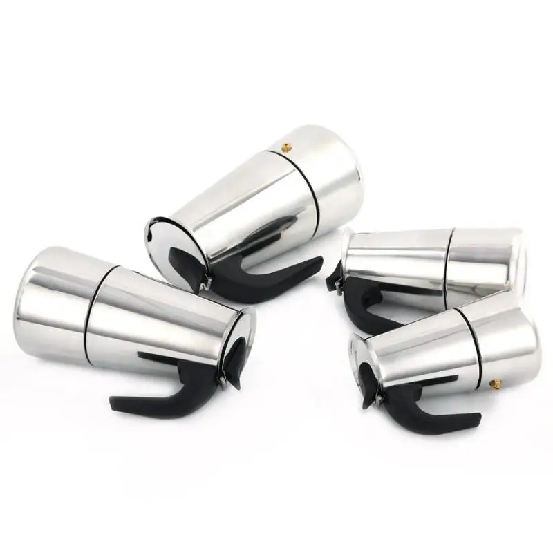 Большой живот Кофе разработчиков в итальянском стиле топ Moka эспрессо Cafeteira Кофеварка нержавеющая Кофе горшок 100/200/300/450 мл