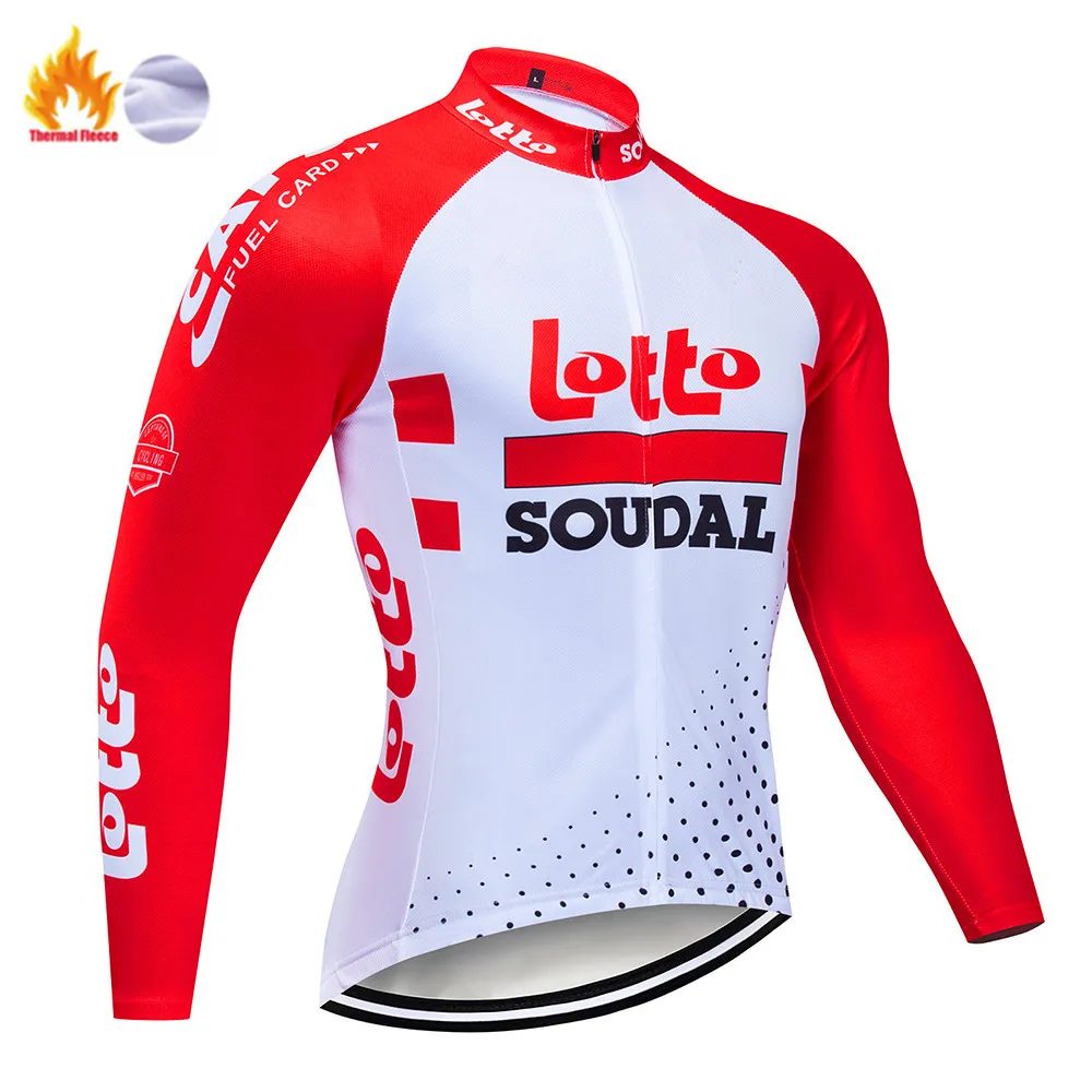 lotto зима термо флис Велоспорт Джерси кофты с длинным рукавом Велоспорт комбинезон велосипедный набор велосипедная одежда