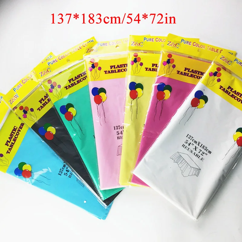 

1 PC 137x183cm Tablecloth Cover Disposable Solid Color Wedding Birthday Party Table Cover Rectangle Desk Cloth Wipe Covers