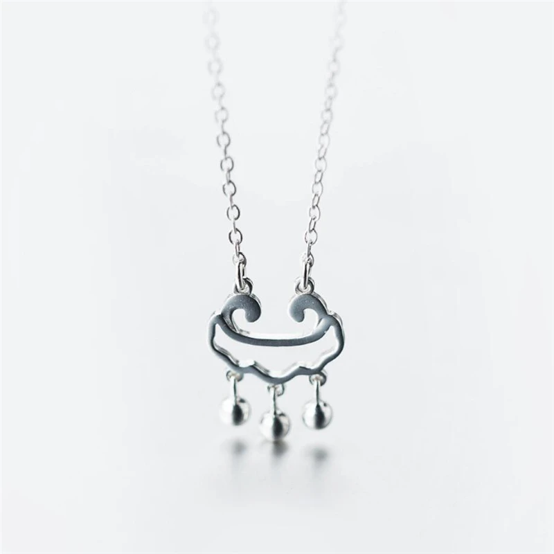 Simple Student Versatile Creative Long Life Lock Pendant Fresh Clavicle Chain Silver Color Female Necklace SNE075 | Украшения и