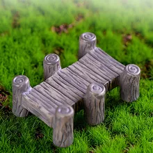 3,8*2,6*1,5 см микро пейзаж декоративные резиновые ремесло DIY ландшафтное украшение ретро деревянный мост Горшечное украшение