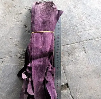 Lilac colour 1 шт цветные натуральные лососевые рыбьи кожаные кусочки разных цветов DIY сумка Пояс Обувь Аксессуары 45*10 см - Цвет: Lilac colour