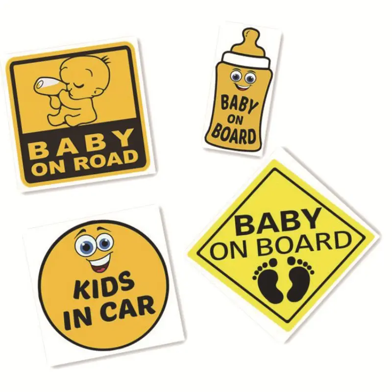 Lovely Baby ON Board Reflective Vehicle Bumper Magnet Reflective Vehicle Car Sign Sticker