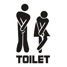 Съемный милый мужской женский Туалет WC Знак наклейки СЕМЬЯ DIY Домашний Декор и Прямая поставка