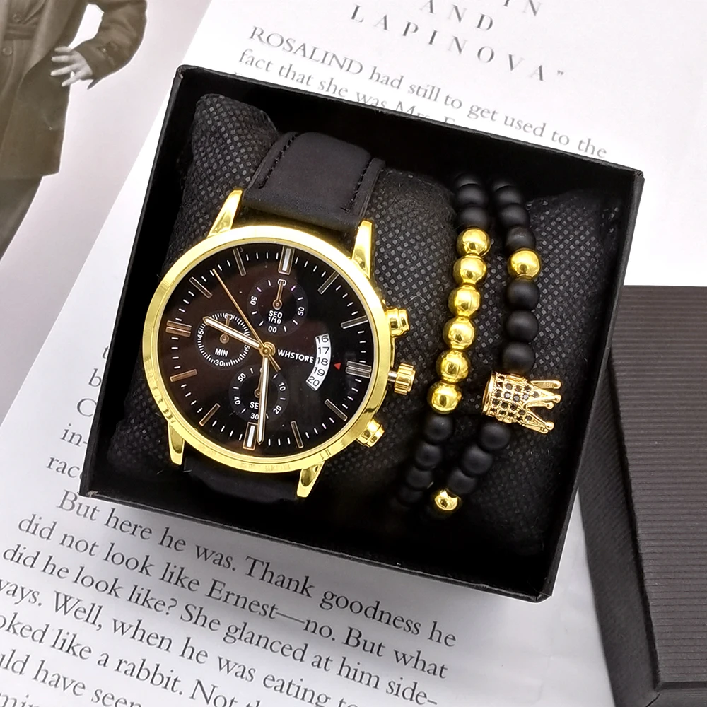 Men Watches Luxury Men's Fashion Casual Dress Watch Calendar Quartz  Wristwatches Sport Relogio Masculino Beaded Bracelet Set - AliExpress 1511