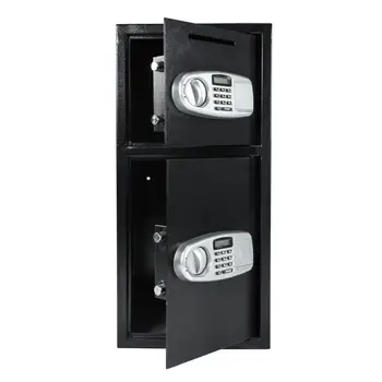

Black Depository Safe 775*370*360mm Digital Keypad Double Depository Safe #GT2W
