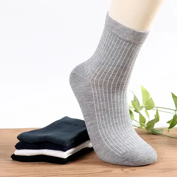 

Fashion Men Solid Color Middle Tube Stretchy Soft Sweat Absorption Cotton Socks ube Stretchy Soft Sweat Absorption Cotton Socks