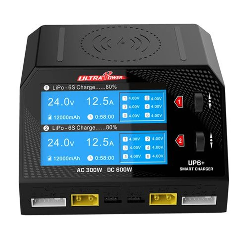 Ультрамощное зарядное устройство UP6+ AC 2x150W DCNiCd/NiMH 2x300W LiPo/LiFe/LiHV/LiIoDual
