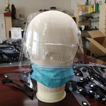 

1Pcs Clear Transparent Adjustable Full Face Shield Plastic Anti-fog Protective Cover Plastic Visors