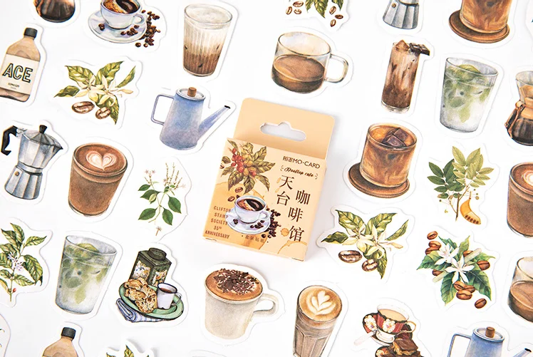 Декоративная наклейка Coffee life (1 упаковка = 46 штук)|Канцелярские наклейки| |